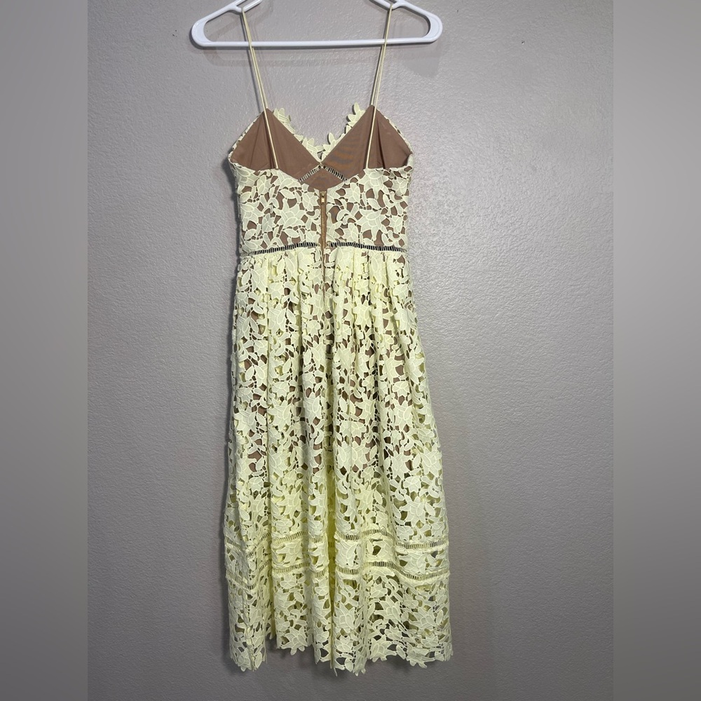 Self Portrait Azaelea Dress yellow lace women’s 
Size 4 - Picture 5 of 14